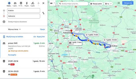 google mapy wytycz trasę.